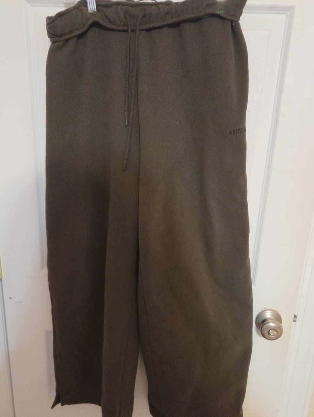 Aritzia Olive Green Wide-Leg Track Pants Womans